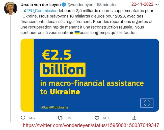 20221122 - UVDL - Ukraine - 2,5 milliards d'€ supplémentaires_650.jpg