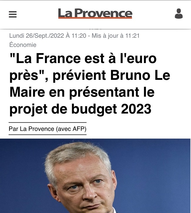 20220927 - La Provence - Bruno Lemaire - La France à l'€ près_650.jpg