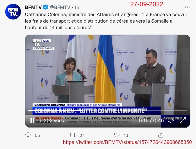 20220927 - BFMTV - Ministre des Affaires Etrangères Christine Colonna - 14 millions Somalie_650.jpg