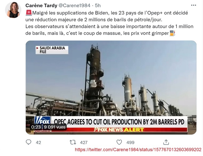 20221005 - OPEC+ Réduction de la production de 2 millions de barils de pétrole par jour_650.jpg